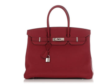 Rouge Grenat Togo Birkin 35 Palladium Hardware, 2016