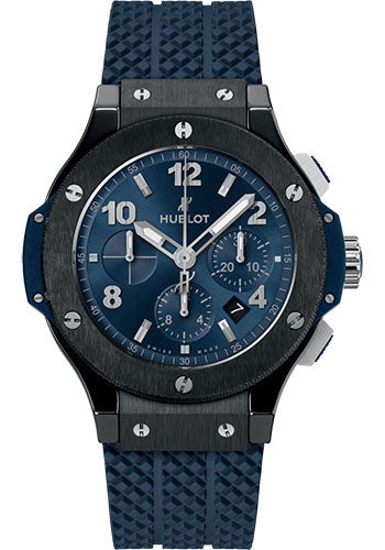 Hublot Big Bang Original Ceramic Blue Watch - 44 mm - Blue Dial - Blue Structured Rubber Strap - 301.CM.710.RX