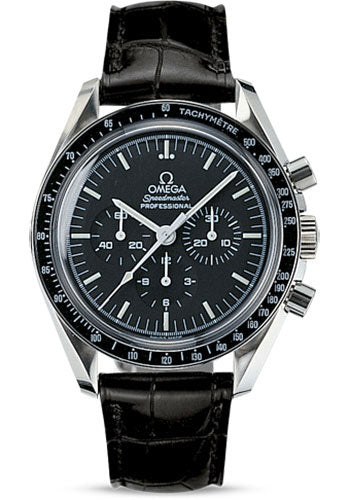 Omega Speedmaster Moonwatch Professional Watch - 42 mm Steel Case - Tachymeter Bezel - Black Dial - Black Leather Strap - 311.33.42.30.01.001