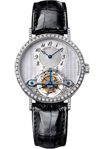 Breguet Classique complications 3358 - White Gold Case - Silver Dial - Black Leather Strap - 3358BB/52/986/DD00