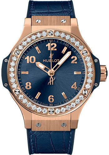 Hublot Big Bang Gold Blue Diamonds Watch - 361.PX.7180.LR.1204