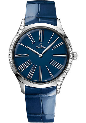 Omega De Ville Tresor Quartz - 39 mm Steel Case - Blue Opaline Pvd Dial - Blue Leather Strap - 428.18.39.60.03.001