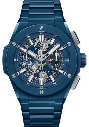 Hublot Big Bang Integral Blue Ceramic Watch - 42 mm - Blue Skeleton Dial - 451.EX.5123.EX