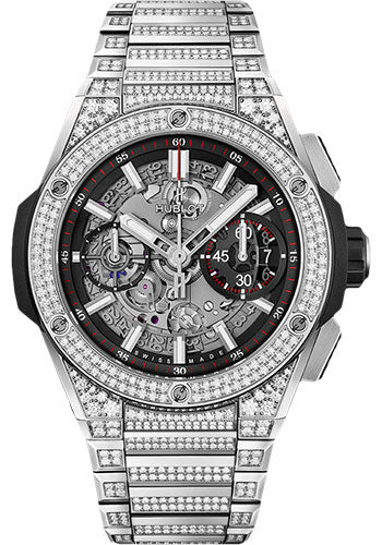 Hublot Big Bang Integral Titanium PavŽ Watch - 42 mm - Black Skeleton Dial - 451.NX.1170.NX.3704