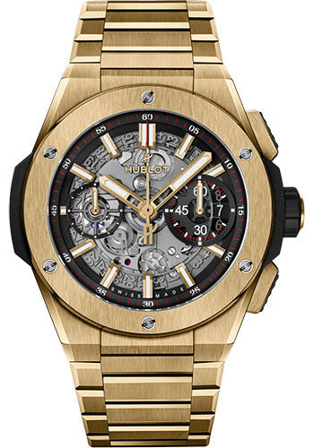 Hublot Big Bang Integrated Yellow Gold Watch - 42 mm - Black Skeleton Dial - 451.VX.1130.VX