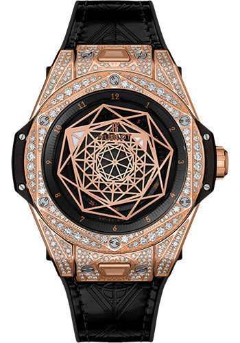 Hublot Big Bang Sang Bleu King Gold PavŽ Watch - 465.OS.1118.VR.1704.MXM18