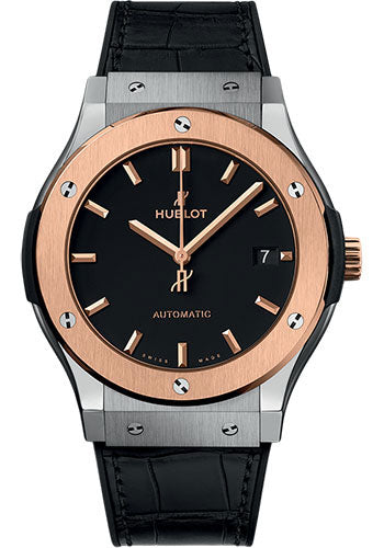 Hublot Classic Fusion Titanium King Gold Watch - 45 mm - Black Dial - 511.NO.1181.LR