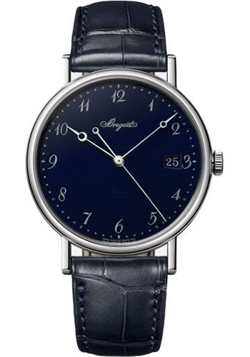 Breguet Classique 5177 - White Gold Case - Blue Dial - Blue Leather Strap - 5177BB/2Y/9V6