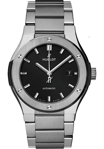 Hublot Classic Fusion Titanium Bracelet Watch - 42 mm - Black Dial - 548.NX.1170.NX