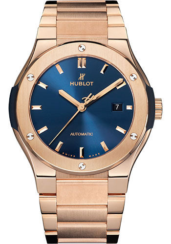 Hublot Classic Fusion Blue King Gold Bracelet Watch - 568.OX.7180.OX