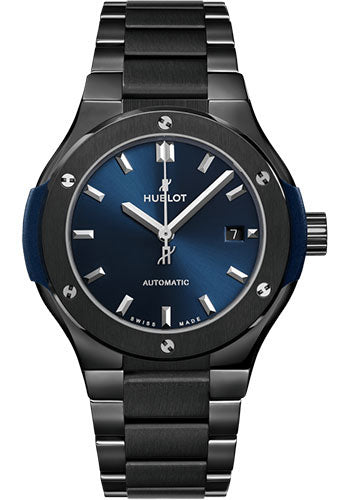 Hublot Classic Fusion Ceramic Blue Bracelet Watch - 33 mm - Blue Dial - 585.CM.7170.CM