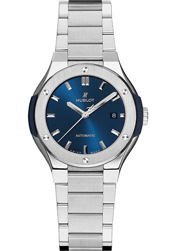 Hublot Classic Fusion Blue Titanium Bracelet Watch - 585.NX.7170.NX