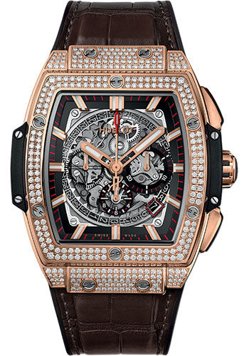 Hublot Spirit Of Big Bang King Gold PavŽ Watch - 45 mm - Sapphire Dial - 601.OX.0183.LR.1704