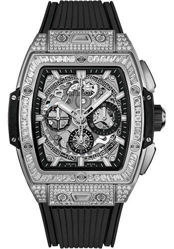 Hublot Spirit of Big Bang Titanium Jewellery Watch - 42 mm - Sapphire Crystal Dial - Black Rubber Strap - 642.NX.0170.RX.0904