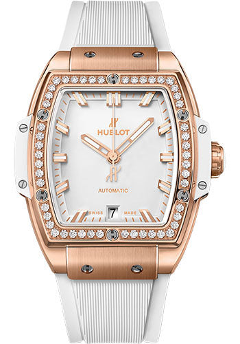 Hublot Spirit Of Big Bang King Gold White Diamonds Watch - 39 mm - White Dial - 665.OE.2080.RW.1204