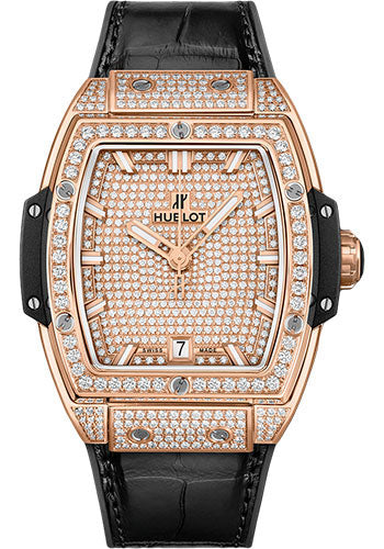 Hublot Spirit Of Big Bang King Gold Full PavŽ Watch - 39 mm - 18K King Gold Dial - 665.OX.9010.LR.1604