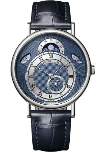 Breguet Classique 7337 - White Gold Case - Blue Dial - Blue Leather Strap - 7337BB/Y5/9VU