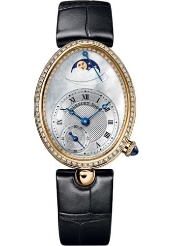 Breguet Reine de Naples 8908 - Yellow Gold Case - Mother-Of-Pearl Dial - Black Leather Strap - 8908BA/52/964/D00D3L