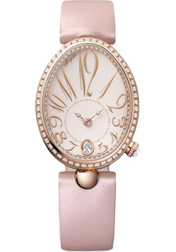 Breguet Reine de Naples 8918 - Rose Gold Case - Light Pink Grand Feu Enamel Dial - Pink Satin Strap - 8918BR/2C/364/D00D