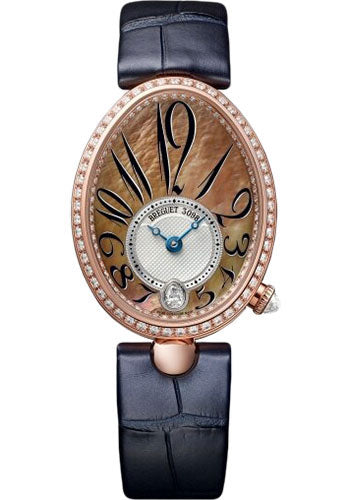 Breguet Reine de Naples 8918 - Rose Gold Case - Mother-Of-Pearl Dial - Blue Leather Strap - 8918BR/5T/964/D00D3L