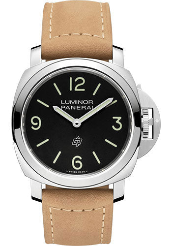 Panerai Luminor Base Logo - 44mm - Polished Steel - Black Dial - PAM01086