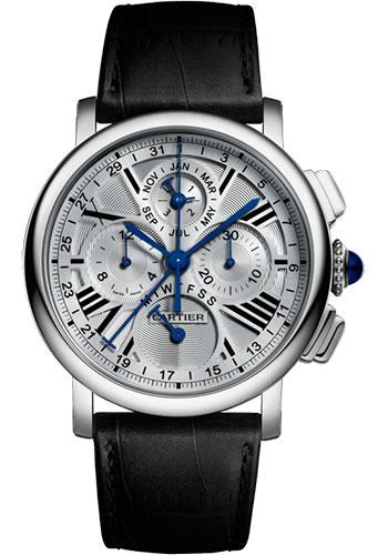 Cartier Rotonde de Cartier Perpetual Calendar Chronograph Watch - 42 mm White Gold Case - W1556226