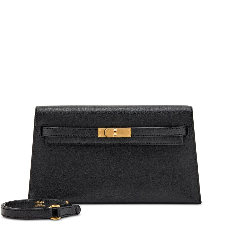 Black Chevre Kelly Elan Gold Hardware, 2023