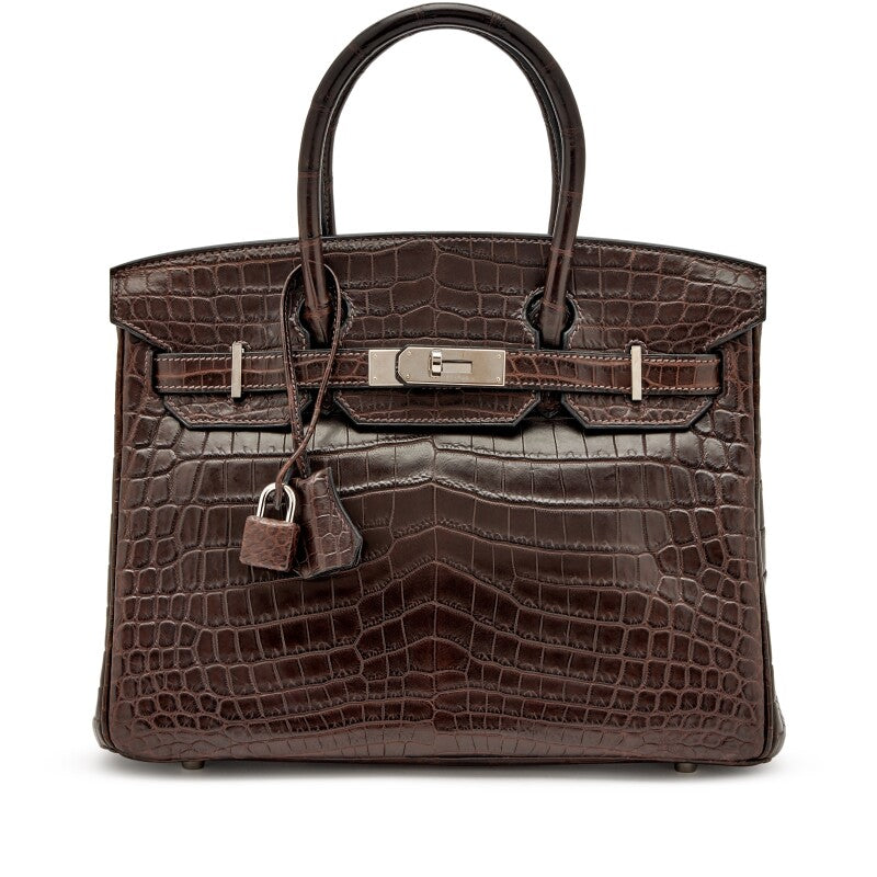 Havane Matte Niloticus Crocodile Birkin 30 Palladium Hardware, 2011