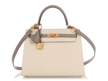 Nata and Gris Epsom HSS Kelly 25 Gold Hardware, 2021