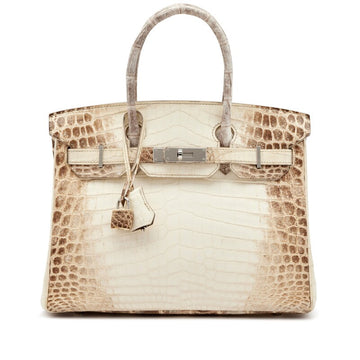Matte White Niloticus Crocodile Himalaya Birkin 30 Palladium Hardware, 2016