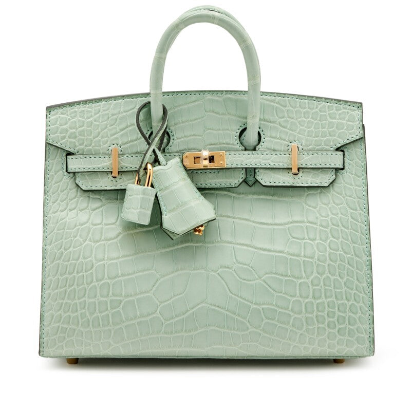 Vert D'eau Matte Alligator Birkin 20 Gold Hardware, 2023