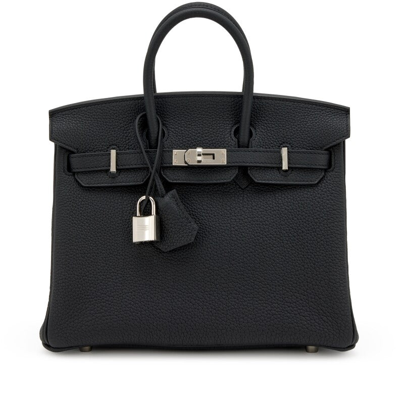 Black Togo Birkin 25 Palladium Hardware, 2022