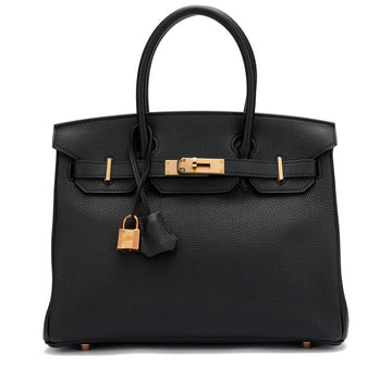 Black Togo Birkin 30 Rose Gold Hardware, 2019