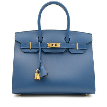 Deep Blue Madame Birkin 30 Sellier Gold Hardware, 2019