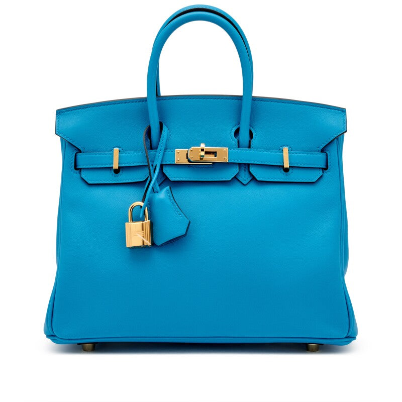 Bleu Zanzibar Swift Birkin 25 Gold Hardware, 2016