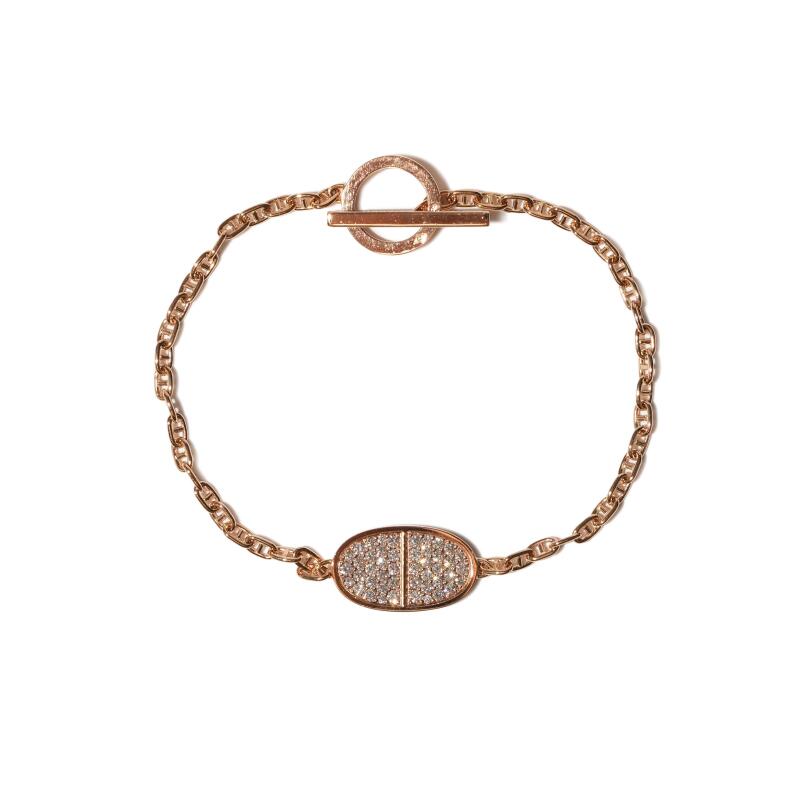 Rose Gold and Diamond Chaine d'Ancre Verso Bracelet