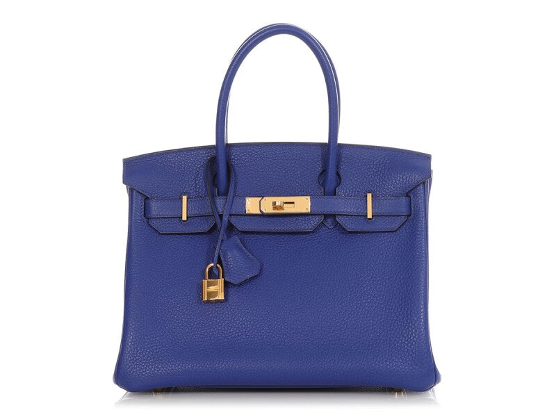 Bleu Electrique Clemence Birkin 30 Gold Hardware, 2017