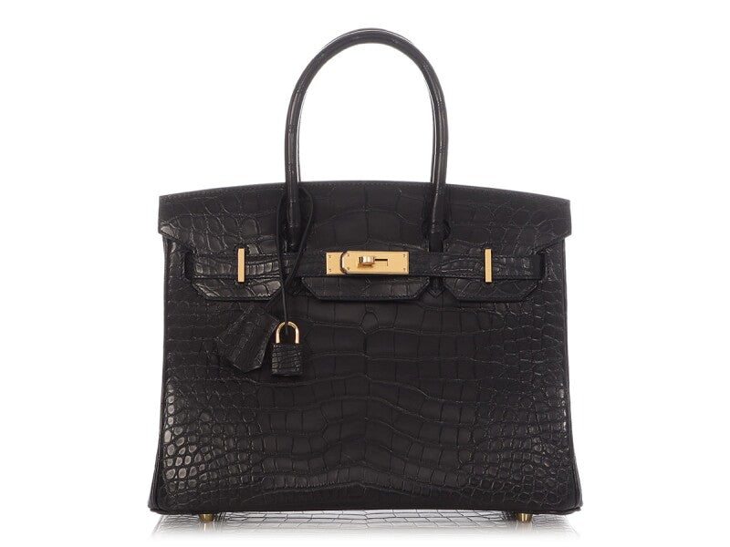 Black Matte Alligator Birkin 30 Gold Hardware, 2022