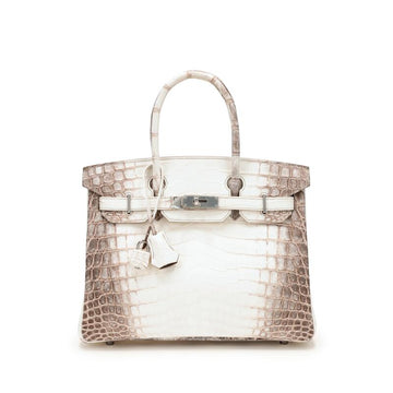 White Matte Niloticus Crocodile Himalaya Birkin 30 Palladium Hardware, 2020