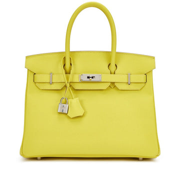 Lime Epsom Birkin 30 Palladium Hardware, 2020