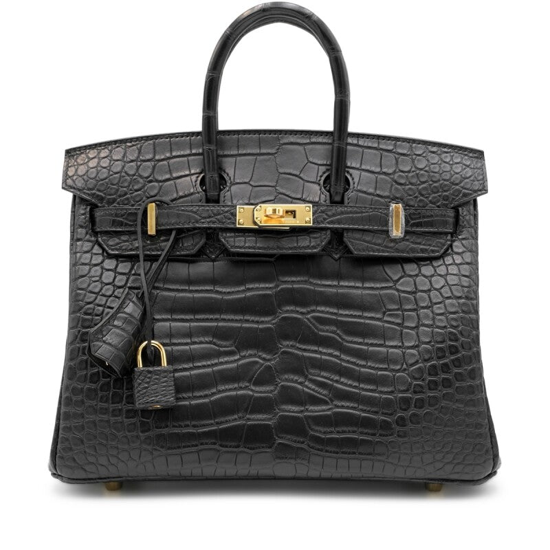 Black Matte Alligator Birkin 25 Gold Hardware, 2023