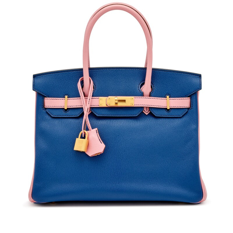 Bleu Saphir and Rose Confetti ChŽvre HSS  Birkin 30 Gold Hardware, 2015