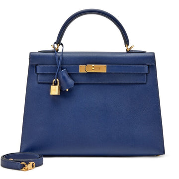 Bleu Sapphire Epsom Kelly Sellier 32 Gold Hardware, 2015