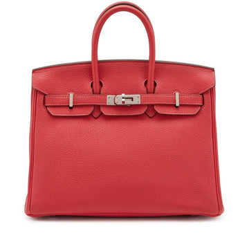 Rouge Pivoine Togo Birkin 25 Palladium Hardware, 2018