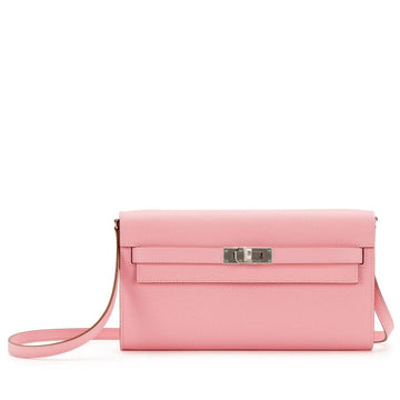 Rose Confetti Epsom Kelly To Go Wallet Palladium Hardware, 2021