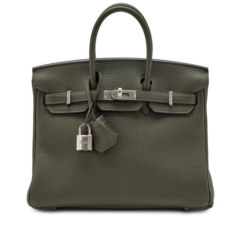 Vert Gris Togo Birkin 25 Palladium Hardware, 2022