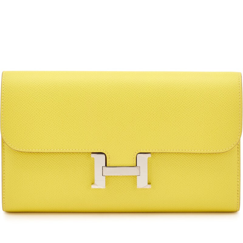 Lime Epsom Long Constance Wallet Palladium Hardware, 2019