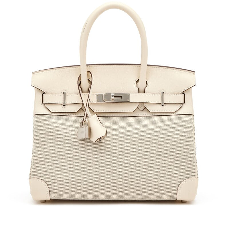 Nata Swift Ecru Toile Birkin 30 Palladium Hardware, 2023