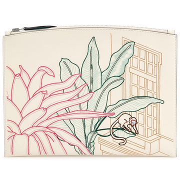 Nata Swift Bazar Faubourg Tropical Embroidery Pouch Palladium Hardware, 2021