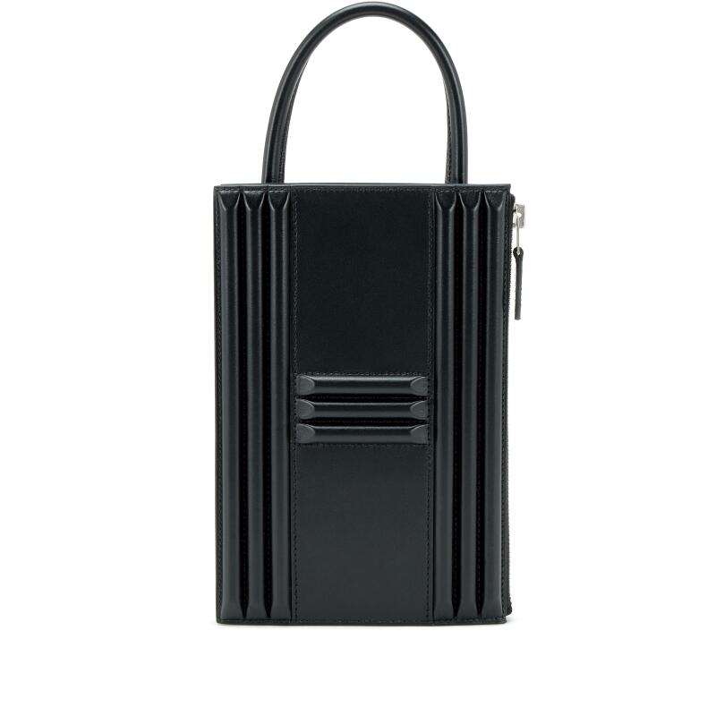 Black Tadelakt Cadena Lock Bag Palladium Hardware, 2022